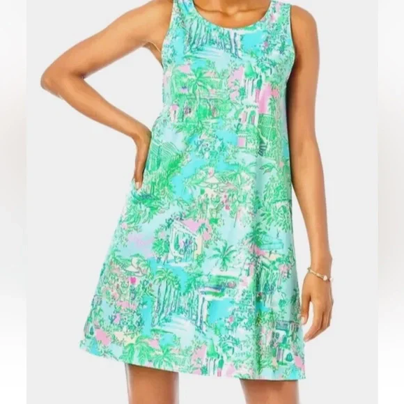 NWOT | Lilly Pulitzer | XS | Kristen Swing Dress | Lilly Loves Palm Beach - Picture 5 of 12